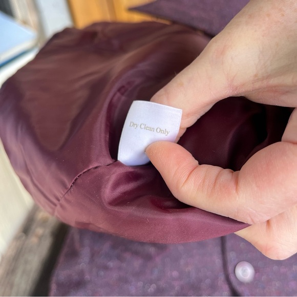 Caslon Wm’s Wool Silk Blend Tweed Blazer Jacket In Purple With Color Flecks Sz 4 - Picture 13 of 16